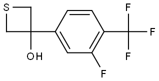 3-[3-Fluoro-4-(trifluoromethyl)phenyl]-3-thietanol Structure