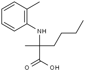 2-甲基-2-(邻甲苯基氨基)己酸, 2003459-37-6, 结构式