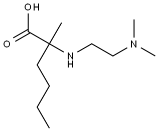 2-((2-(二甲胺基)乙基)氨基)-2-甲基己酸 结构式