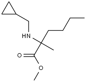 甲基 2-((环丙基甲基)氨基)-2-甲基己酸酯 结构式