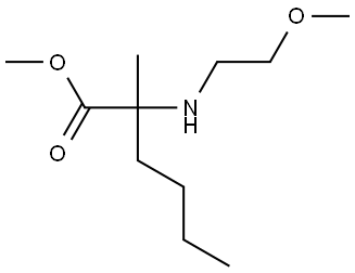 methyl 2-((2-methoxyethyl)amino)-2-methylhexanoate Struktur