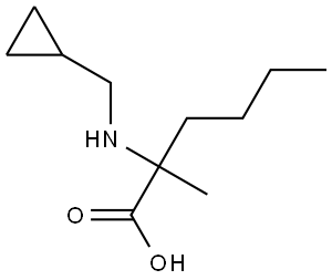 2-((cyclopropylmethyl)amino)-2-methylhexanoic acid Struktur