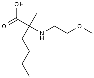 2-((2-methoxyethyl)amino)-2-methylhexanoic acid Structure