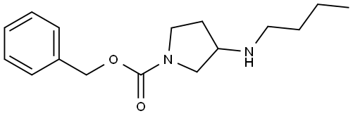 1-Pyrrolidinecarboxylic acid, 3-(butylamino)-, phenylmethyl ester Structure