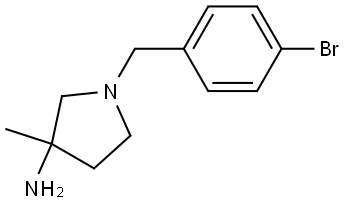 1-(4-bromobenzyl)-3-methylpyrrolidin-3-amine 结构式