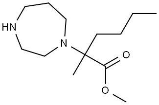 甲基 2-(1,4-二氮杂环庚烷-1-基)-2-甲基己酸酯, 2013307-89-4, 结构式