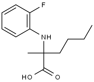 2-((2-氟苯基)氨基)-2-甲基己酸, 2013597-96-9, 结构式