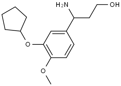 3-AMINO-3-(3-CYCLOPENTYLOXY-4-METHOXYPHENYL)PROPAN-1-OL 结构式