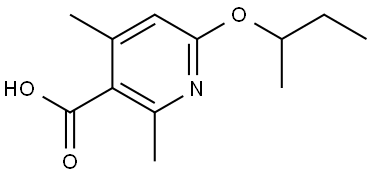 2,4-Dimethyl-6-(1-methylpropoxy)-3-pyridinecarboxylic acid 结构式