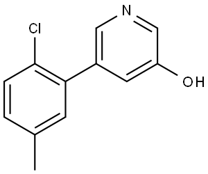 5-(2-Chloro-5-methylphenyl)-3-pyridinol Struktur