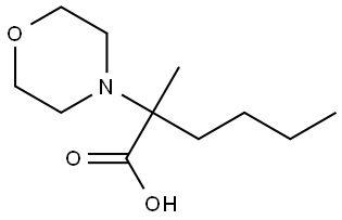 2-甲基-2-吗啉-4-基己酸 结构式