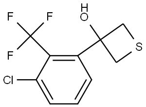 3-[3-Chloro-2-(trifluoromethyl)phenyl]-3-thietanol,2017810-72-7,结构式