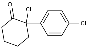 2-chloro-2-(4-chlorophenyl)cyclohexan-1-one Structure