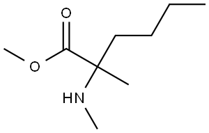 methyl 2-methyl-2-(methylamino)hexanoate Struktur