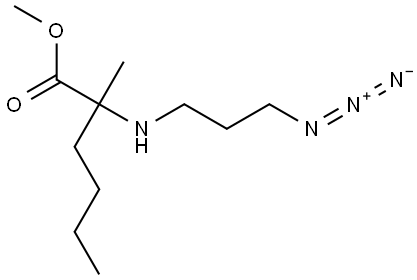 甲基 2-((3-叠氮基丙基)氨基)-2-甲基己酸酯 结构式