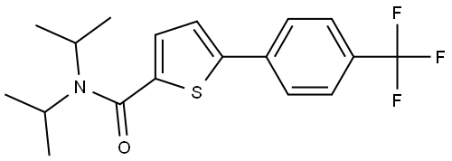 N,N-Bis(1-methylethyl)-5-[4-(trifluoromethyl)phenyl]-2-thiophenecarboxamide 结构式