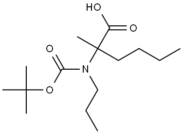 2-(BOC-(丙基)氨基)-2-甲基己酸, 2022296-40-6, 结构式
