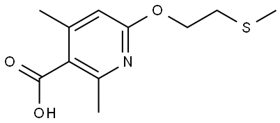 2,4-Dimethyl-6-[2-(methylthio)ethoxy]-3-pyridinecarboxylic acid Structure