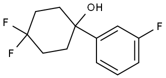 4,4-Difluoro-1-(3-fluorophenyl)cyclohexanol 结构式