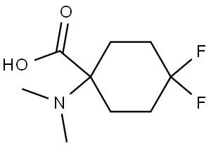 1-(Dimethylamino)-4,4-difluorocyclohexanecarboxylic acid Struktur