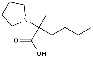 2-甲基-2-(吡咯烷-1-基)己酸 结构式