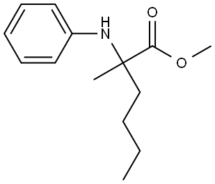 甲基 2-甲基-2-(苯基氨基)己酸酯 结构式