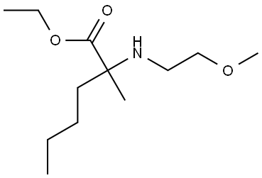 乙基 2-((2-甲氧基乙基)氨基)-2-甲基己酸酯 结构式