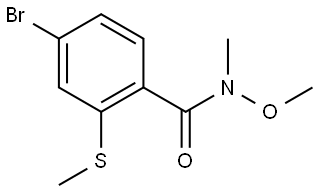 4-Bromo-N-methoxy-N-methyl-2-(methylthio)benzamide Struktur