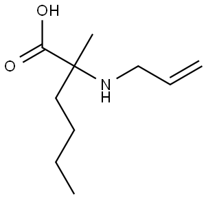 2-(烯丙基氨基)-2-甲基己酸, 2028284-62-8, 结构式