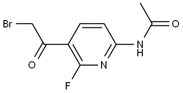 N-(5-(2-溴乙酰基)-6-氟吡啶-2-基)乙酰胺, 2028305-69-1, 结构式