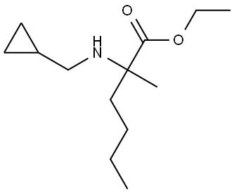 ethyl 2-((cyclopropylmethyl)amino)-2-methylhexanoate Struktur
