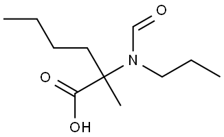 2-甲基-2-(N-丙基甲酰胺基)己酸 结构式
