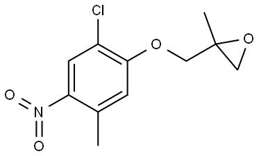 2-((2-chloro-5-methyl-4-nitrophenoxy)methyl)-2-methyloxirane Structure