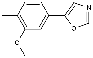 5-(3-Methoxy-4-methylphenyl)oxazole 结构式