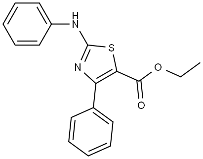 ethyl 4-phenyl-2-(phenylamino)thiazole-5-carboxylate,204458-32-2,结构式