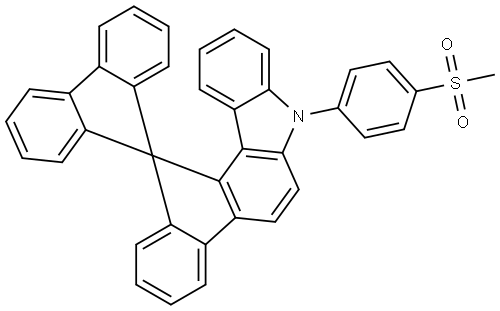 Spiro[9H-fluorene-9,12′(5′H)-indeno[1,2-c]carbazole], 5′-[4-(methylsulfonyl)phenyl]- Structure