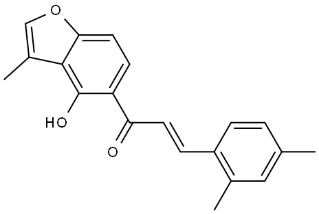 (2E)-3-(2,4-Dimethylphenyl)-1-(4-hydroxy-3-methyl-5-benzofuranyl)-2-propen-1-one|