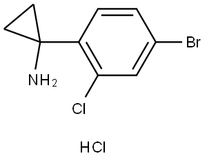 1-(4-溴-2-氯苯基)环丙烷-1-胺盐酸盐,2058320-72-0,结构式