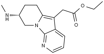 Ethyl (8R)-6,7,8,9-tetrahydro-8-(methylamino)pyrido[3,2-b]indolizine-5-acetate Structure