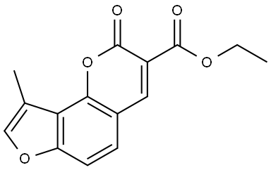 Ethyl 9-methyl-2-oxo-2H-furo[2,3-h]-1-benzopyran-3-carboxylate 结构式