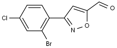 3-(2-bromo-4-chlorophenyl)-1,2-oxazole-5-carbaldehyde 结构式