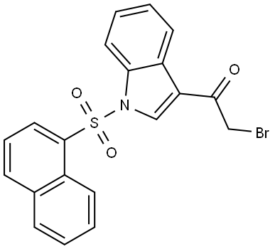 2-bromo-1-(1-(naphthalen-1-ylsulfonyl)-1H-indol-3-yl)ethanone Struktur