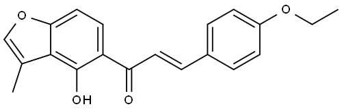 (2E)-3-(4-Ethoxyphenyl)-1-(4-hydroxy-3-methyl-5-benzofuranyl)-2-propen-1-one Structure