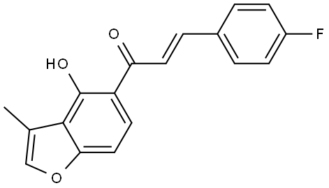 (2E)-3-(4-Fluorophenyl)-1-(4-hydroxy-3-methyl-5-benzofuranyl)-2-propen-1-one|