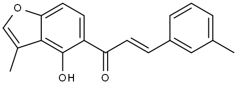 (2E)-1-(4-Hydroxy-3-methyl-5-benzofuranyl)-3-(3-methylphenyl)-2-propen-1-one Structure