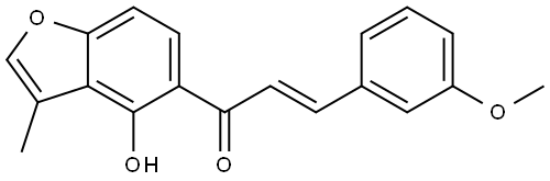 (2E)-1-(4-Hydroxy-3-methyl-5-benzofuranyl)-3-(3-methoxyphenyl)-2-propen-1-one Structure