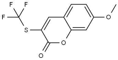 7-Methoxy-3-[(trifluoromethyl)thio]-2H-1-benzopyran-2-one Structure
