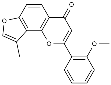 9-Methyl-2-(3,4,5-trimethoxyphenyl)-4H-furo[2,3-h]-1-benzopyran-4-one Structure