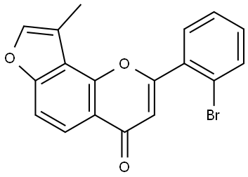 2-(2-Bromophenyl)-9-methyl-4H-furo[2,3-h]-1-benzopyran-4-one|