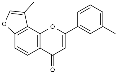 9-Methyl-2-(3-methylphenyl)-4H-furo[2,3-h]-1-benzopyran-4-one,2069985-78-8,结构式